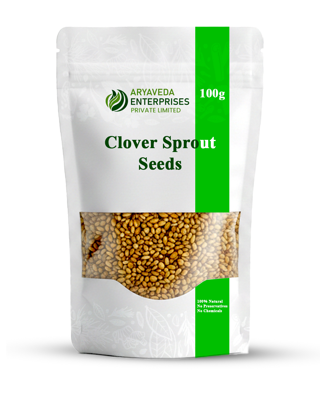 Clover Sprout Seeds are natural seeds carefully cleaned and packed to maintain freshness and purity. Free from preservatives and chemicals, these seeds retain their natural quality. Suitable for sprouting and traditional seed uses. Store in a cool and dry place away from moisture.